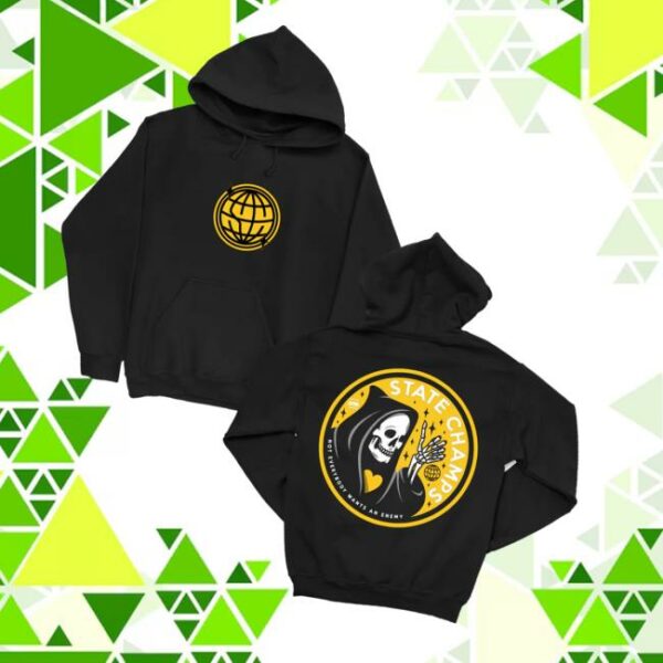 Pure Noise Merch Store State Champs Not Everybody Black Pullover Hoodie