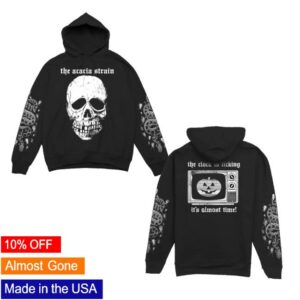You Are Safe From God Here Merch Store Skull Mask Hoodie