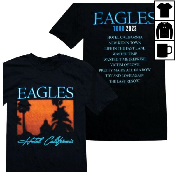 Eagles Store Merch Hotel California 2023 Tour Tee