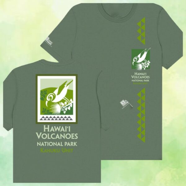 Hawaii Pacific Parks Store Merch Hawaiʻi Volcanoes National Park Kahuku Unit Logo T-Shirt