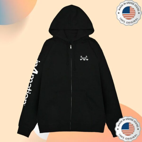 In4mation Store Merch Crossbones 2 Zip Up Hoodie