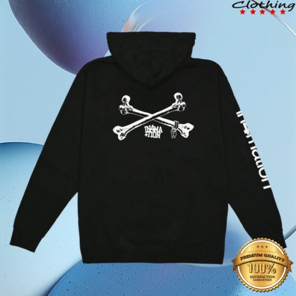 In4mation Store Merch Crossbones 2 Zip Up Hoodie