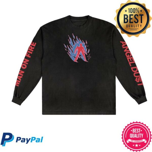 Run For Cover Records Merch Store Angel Du$T Man On Fire Longsleeve