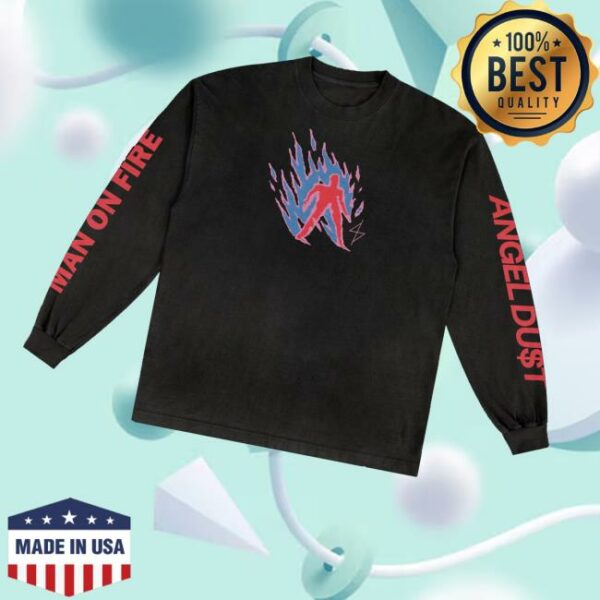 Run For Cover Records Merch Store Angel Du$T Man On Fire Longsleeve
