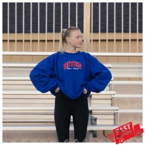 Bretts Bites Merch Store Bites Run Club Volume 2 Heavyweight Blue Crewneck