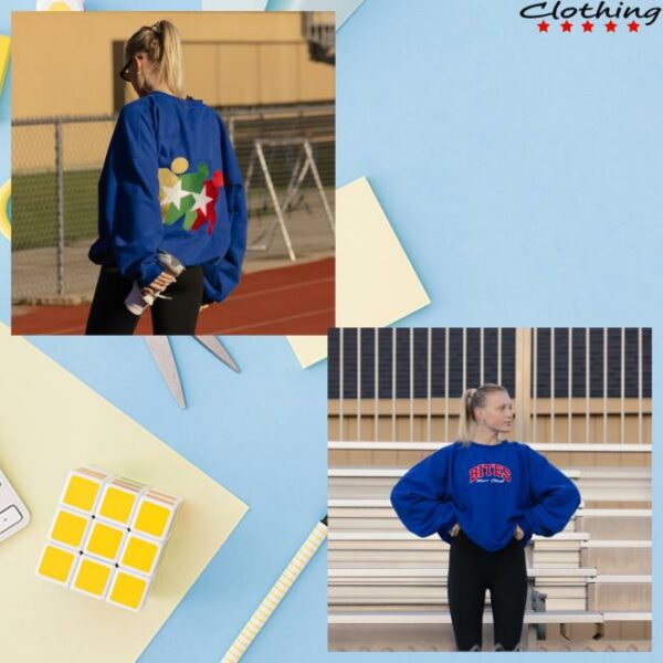 Bretts Bites Merch Store Bites Run Club Volume 2 Heavyweight Blue Crewneck
