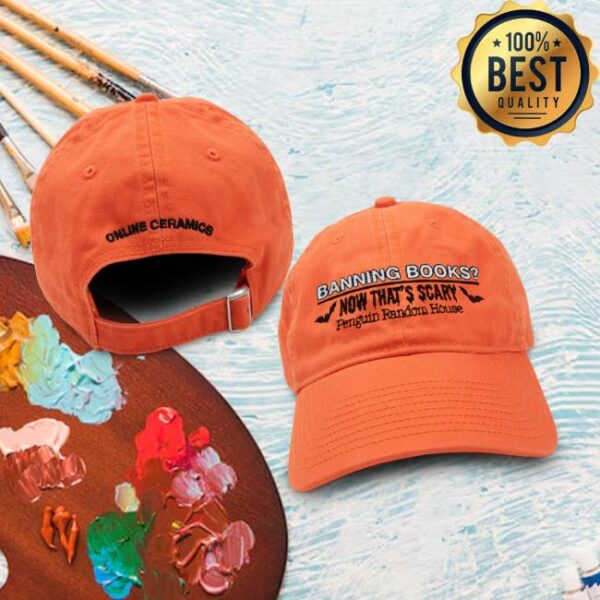 Online Ceramics Merch Store Penguin Random House Banning Books Now That’s Scary Orange Hat