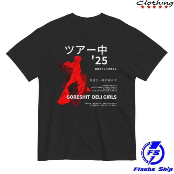 Kitty On Fire Records Store Merch Goreshit Deli Girls No Music No Future T-Shirt
