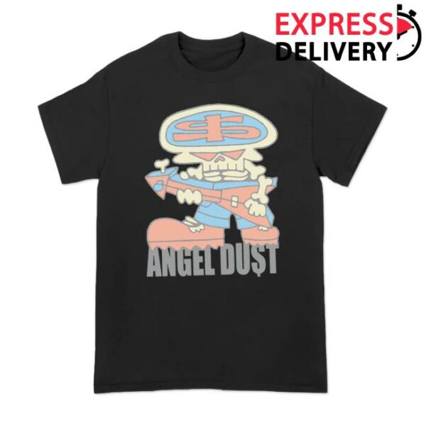 Allinmerch Store Angel Dust Skeleton Guitar Tee