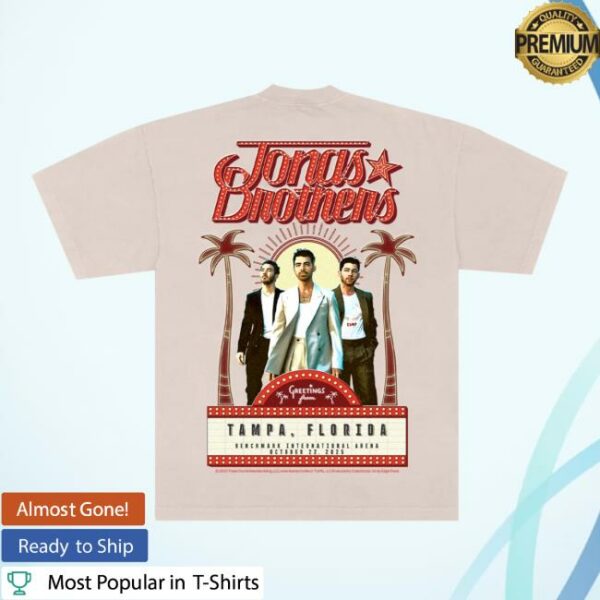 Jonas Brothers Tour Merch Greetings From Your Hometown Tampa Florida Shirt