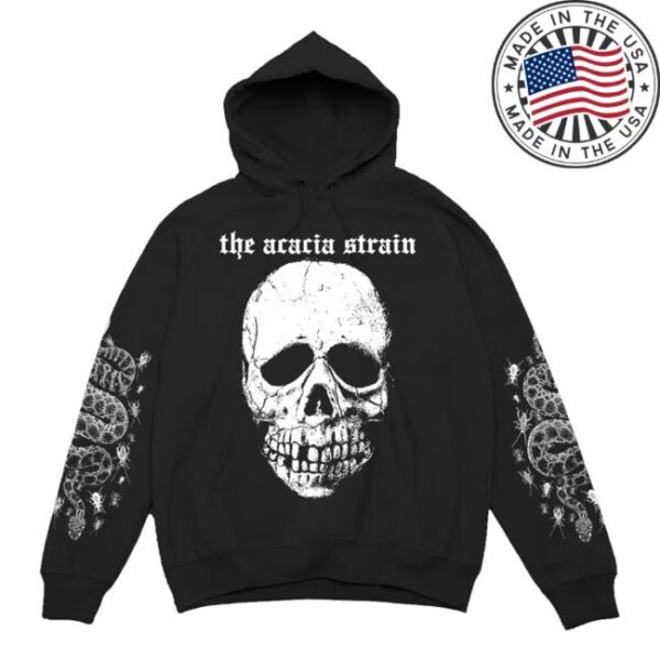 Youaresafefromgodhere Merch The Acacia Strain Skull Mask Hoodie