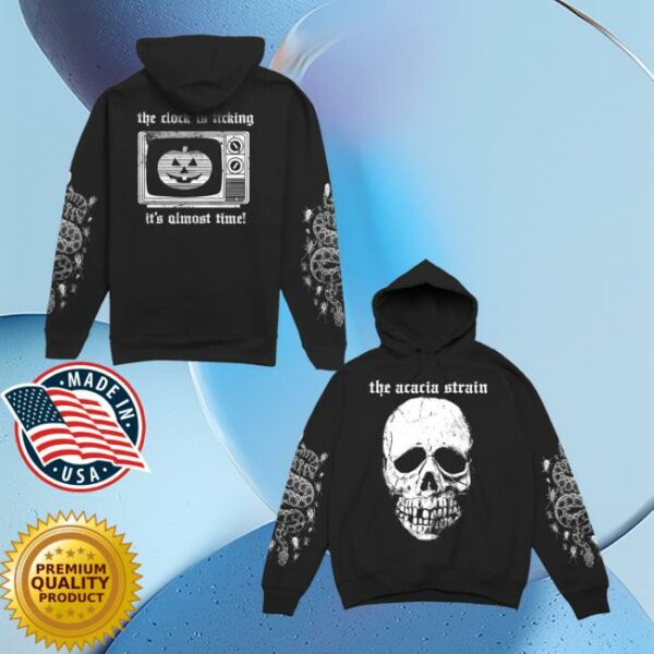 Youaresafefromgodhere Merch The Acacia Strain Skull Mask Hoodie