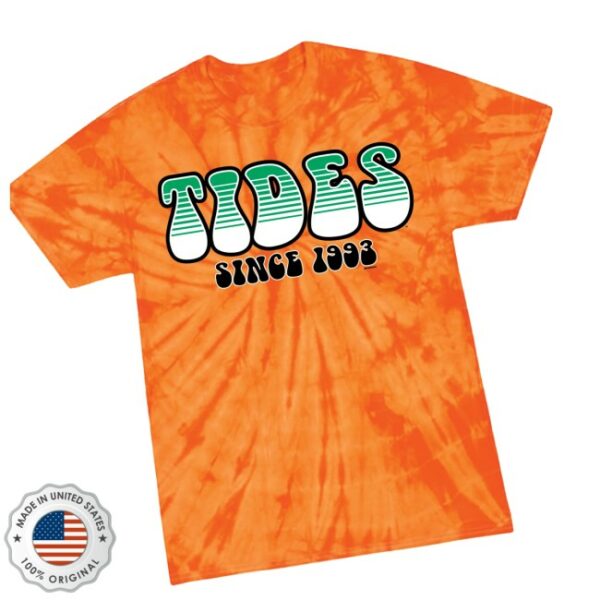 Tides Shop Merch Norfolk Tides Spiral Orange Tie Dye T-Shirt