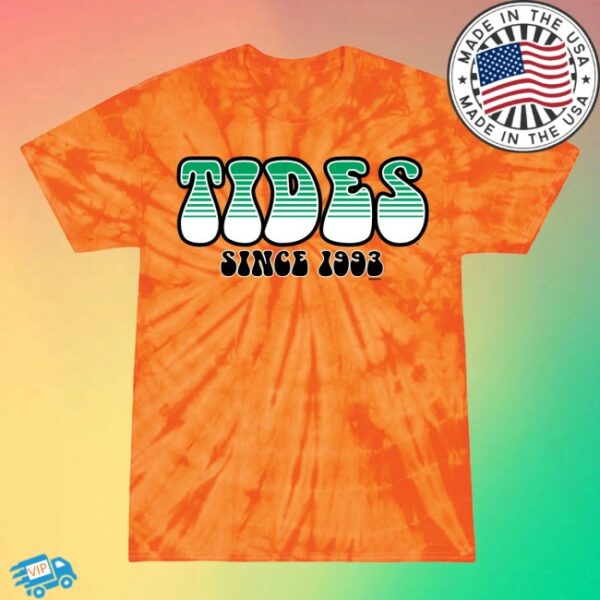Tides Shop Merch Norfolk Tides Spiral Orange Tie Dye T-Shirt