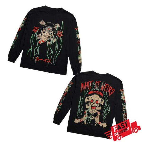 The Boys Store Merch Trip Of Terror Make It Weird Oversized Long Sleeve