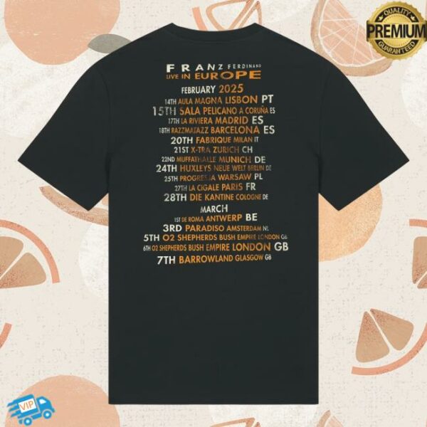 Franz Ferdinand Merch Store Eu Uk Tour T-Shirt