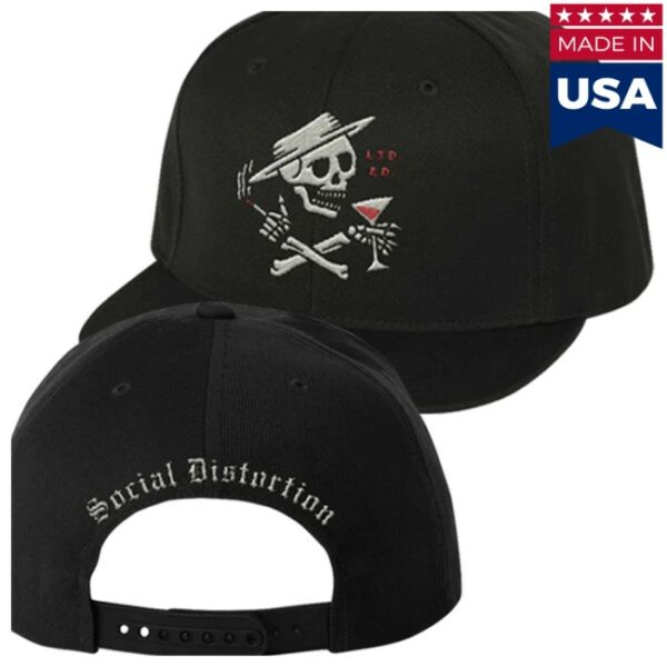 Social Distortion Store Merch Crossed Skelly Ltd Snapback