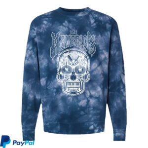 The Mavericks Merch Store Tie Dye Skull Crewneck