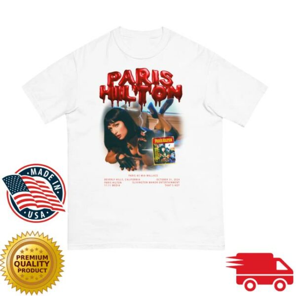 Paris Hilton Shop Merch Mia Wallace Halloween White Tee