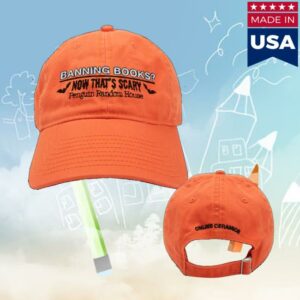 Online Ceramics Merch Penguin Random House Banning Books Now That’s Scary Orange Hat