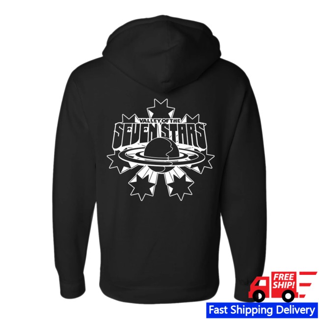 Seven Star Fest Store Merch 7S Starburst White Logo Pullover In Black Hoodie Seven Star Fest Store Merch 7S Starburst White Logo Pullover In Black Hoodie