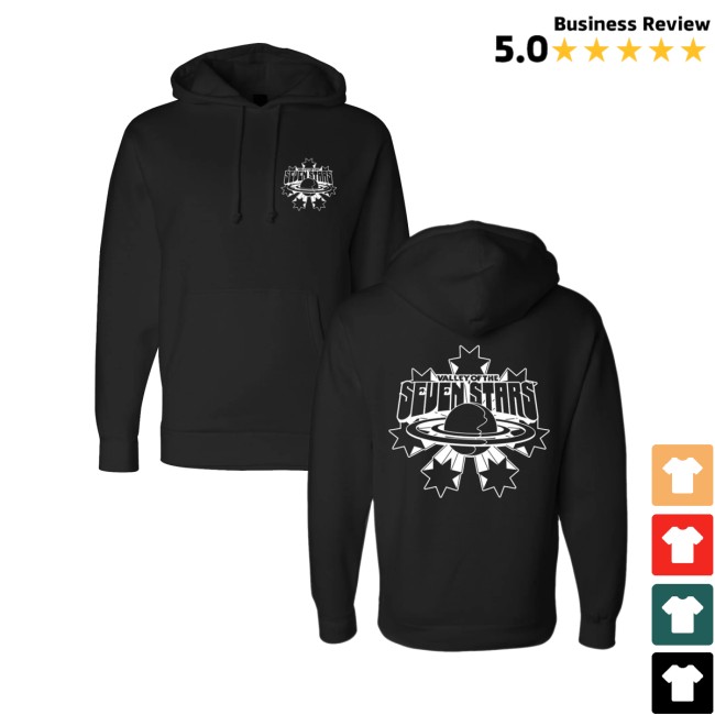Seven Star Fest Store Merch 7S Starburst White Logo Pullover In Black Hoodie Seven Star Fest Store Merch 7S Starburst White Logo Pullover In Black Hoodie