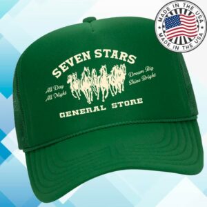 Seven Stars General Store Merch 7Sgs Printed Trucker Snapback In Kelly Green Hat
