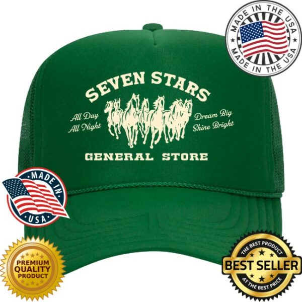Seven Stars General Store Merch 7Sgs Printed Trucker Snapback In Kelly Green Hat