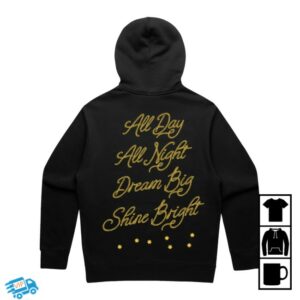 Seven Stars General Store Merch 7Sgs All Day All Night Pullover Hoodie In Black