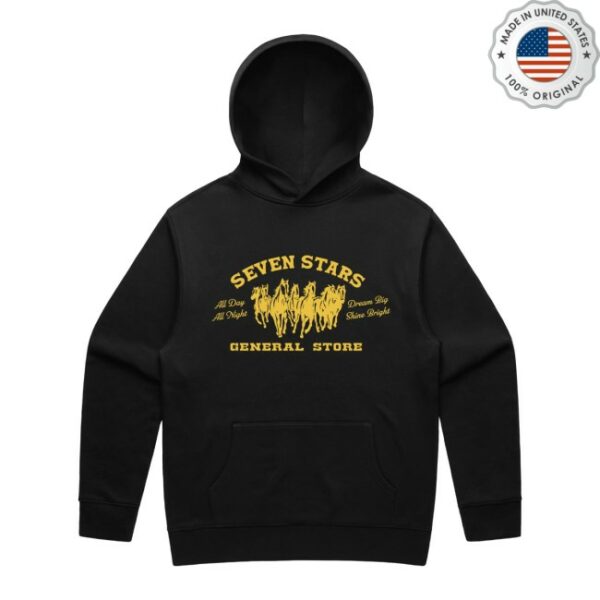 Seven Stars General Store Merch 7Sgs All Day All Night Pullover Hoodie In Black