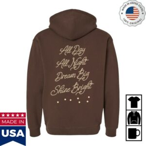 Seven Stars General Store Merch 7Sgs All Day All Night Pullover Hoodie In Brown
