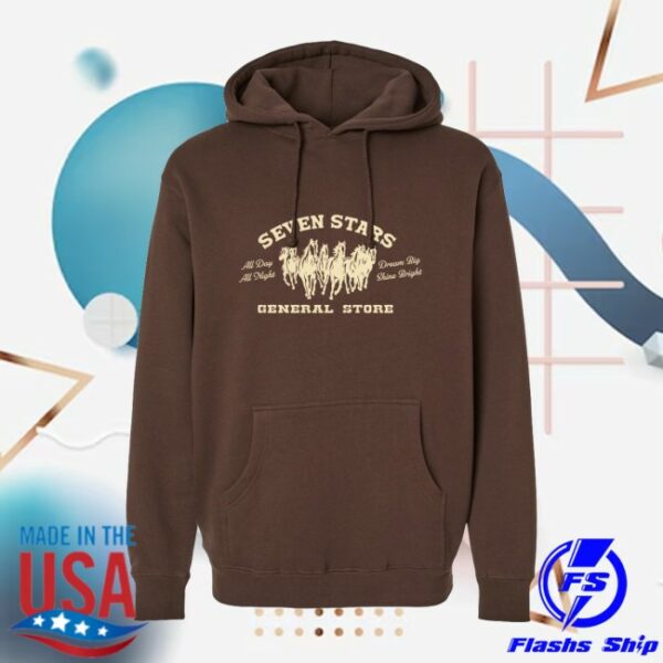 Seven Stars General Store Merch 7Sgs All Day All Night Pullover Hoodie In Brown