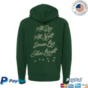 Seven Stars General Store Merch 7Sgs All Day All Night Pullover Hoodie In Dark Green