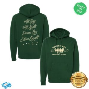 Seven Stars General Merch Store 7Sgs All Day All Night Pullover Hoodie In Dark Green