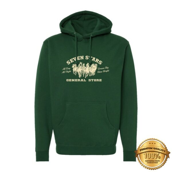 Seven Stars General Store Merch 7Sgs All Day All Night Pullover Hoodie In Dark Green