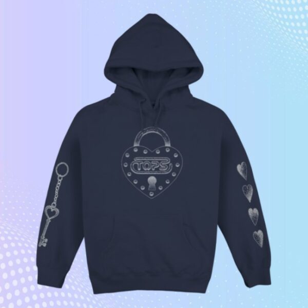 Tops Store Merch Heart Lock Hoodie