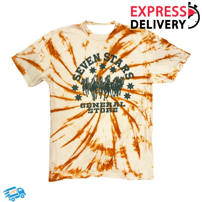 Seven Stars General Store Store Merch 7Sgs Tie-Dye Logo Tee In Orange Rust Seven Stars General Store Store Merch 7Sgs Tie-Dye Logo Tee In Orange Rust