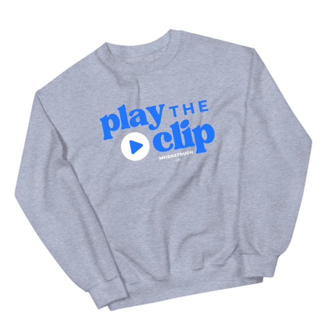 Meidastouch Store Merch Play The Clip Crewneck Meidastouch Store Merch Play The Clip Crewneck