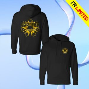 Seven Stars Festival Merch Store 7S Starburst Yellow Logo Pullover Hoodie In Black