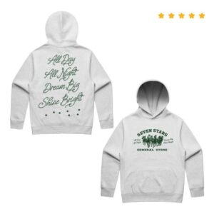 Seven Stars General Store Merch 7Sgs All Day All Night Pullover Hoodie In Light Heather