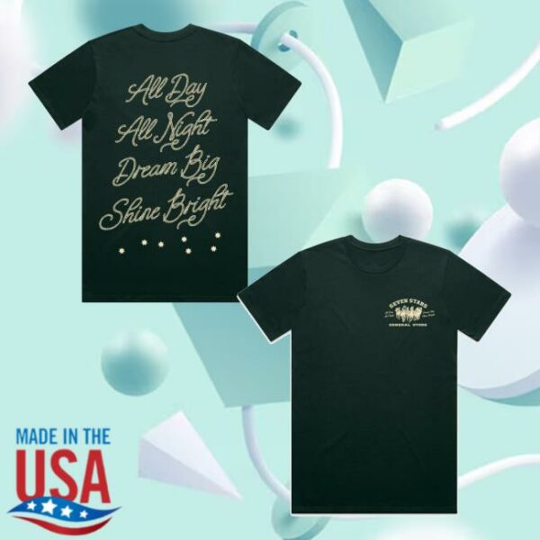 Seven Stars General Store Merch 7Sgs All Day All Night Tee In Pine Green