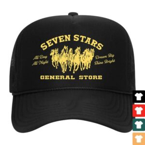 Seven Stars General Store Merch 7Sgs Printed Trucker Snapback Hat In Black Seven Stars General Store Merch 7Sgs Printed Trucker Snapback Hat In Black