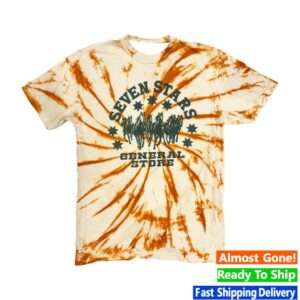 Seven Stars General Store Merch 7Sgs Tie-Dye Logo Tee In Orange Rust