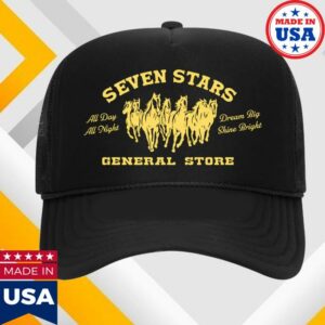 Seven Stars General Store 7Sgs Printed Trucker Snapback Hat In Black