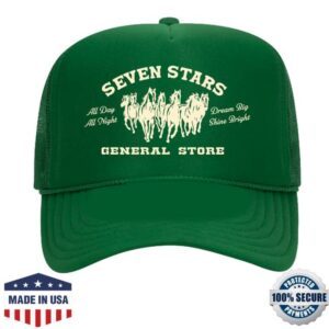 Seven Stars General Store 7Sgs Printed Trucker Snapback Hat In Kelly Green
