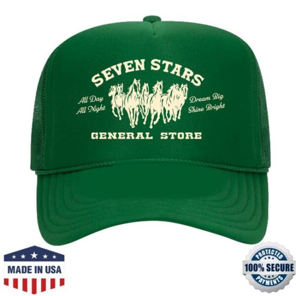 Seven Stars General Store 7Sgs Printed Trucker Snapback Hat In Kelly Green
