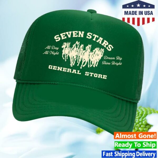 Seven Stars General Store 7Sgs Printed Trucker Snapback Hat In Kelly Green