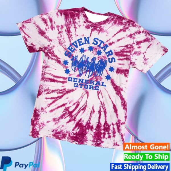 Seven Stars General Store 7Sgs Tie-Dye Logo Tee In Magenta Whirl