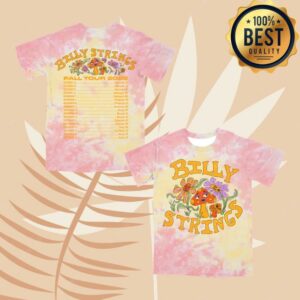 Billy Strings Merch Store Mushroom Tie Dye Tee With Dates Benefiting Nbcf