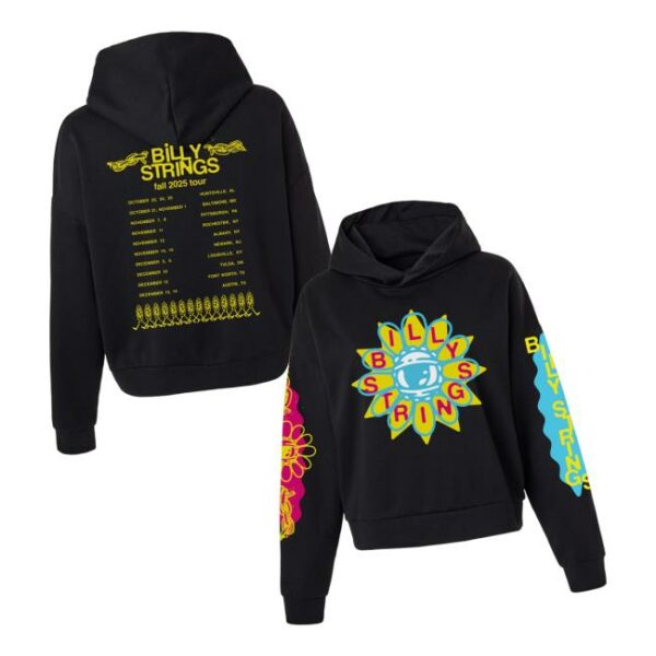 Billy Strings Merch Store Seeing Flower Ladies Hoodie With Dates